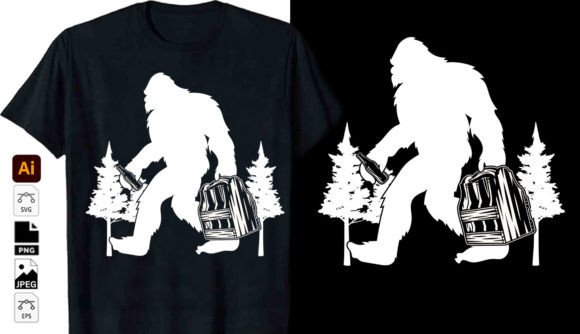 Bigfoot Drinkin Beer Graphic Vector: A Legendary Asset
