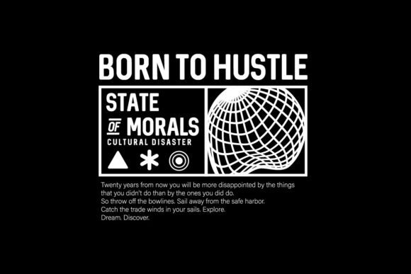 Born to Hustle: Elevate Your Brand with This Aesthetic Quote Graphic