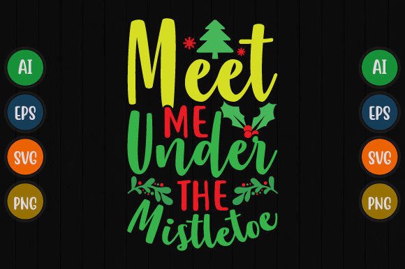 Meet Me Under the Mistletoe: Festive Graphic Assets